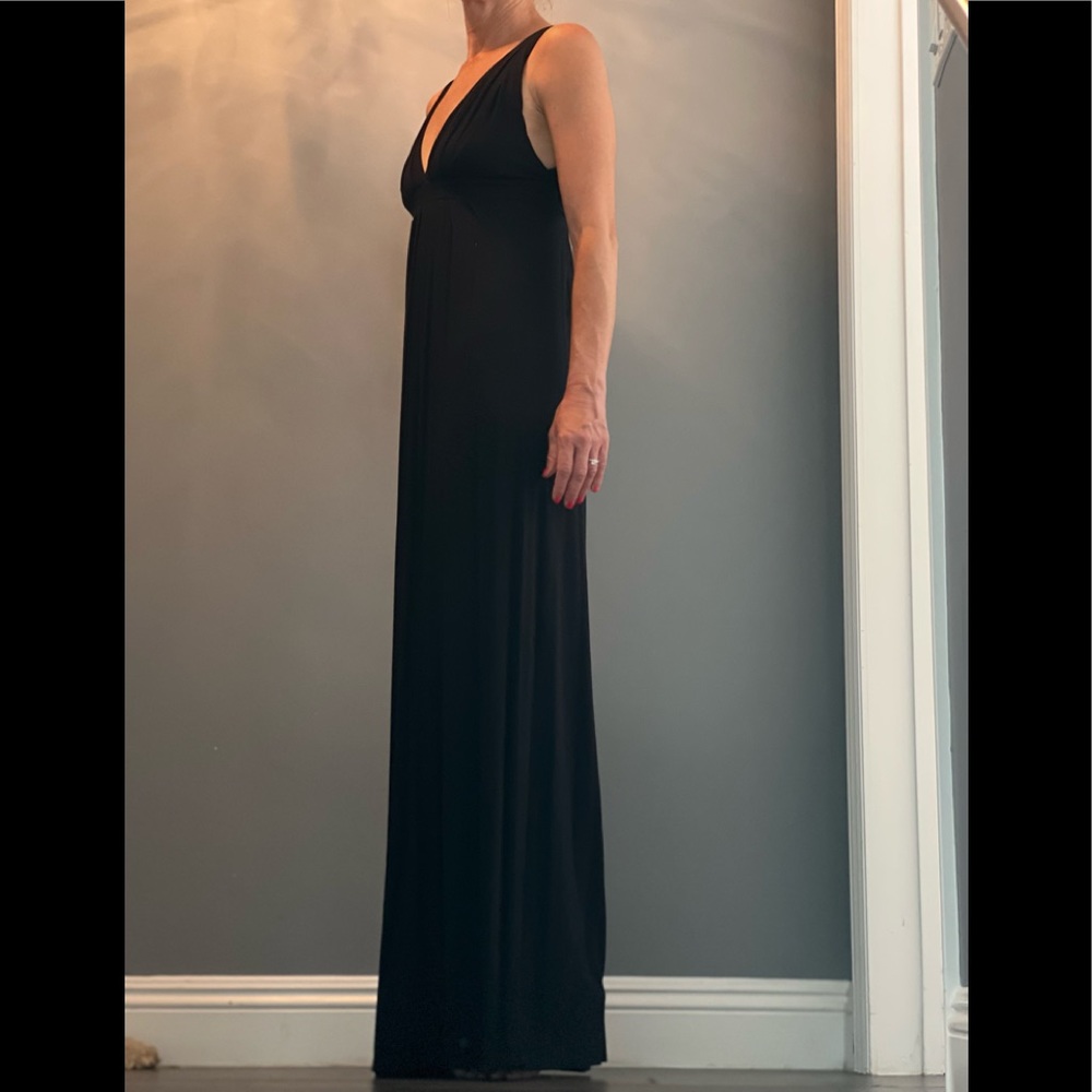 Aqua black maxi dress. Size XS